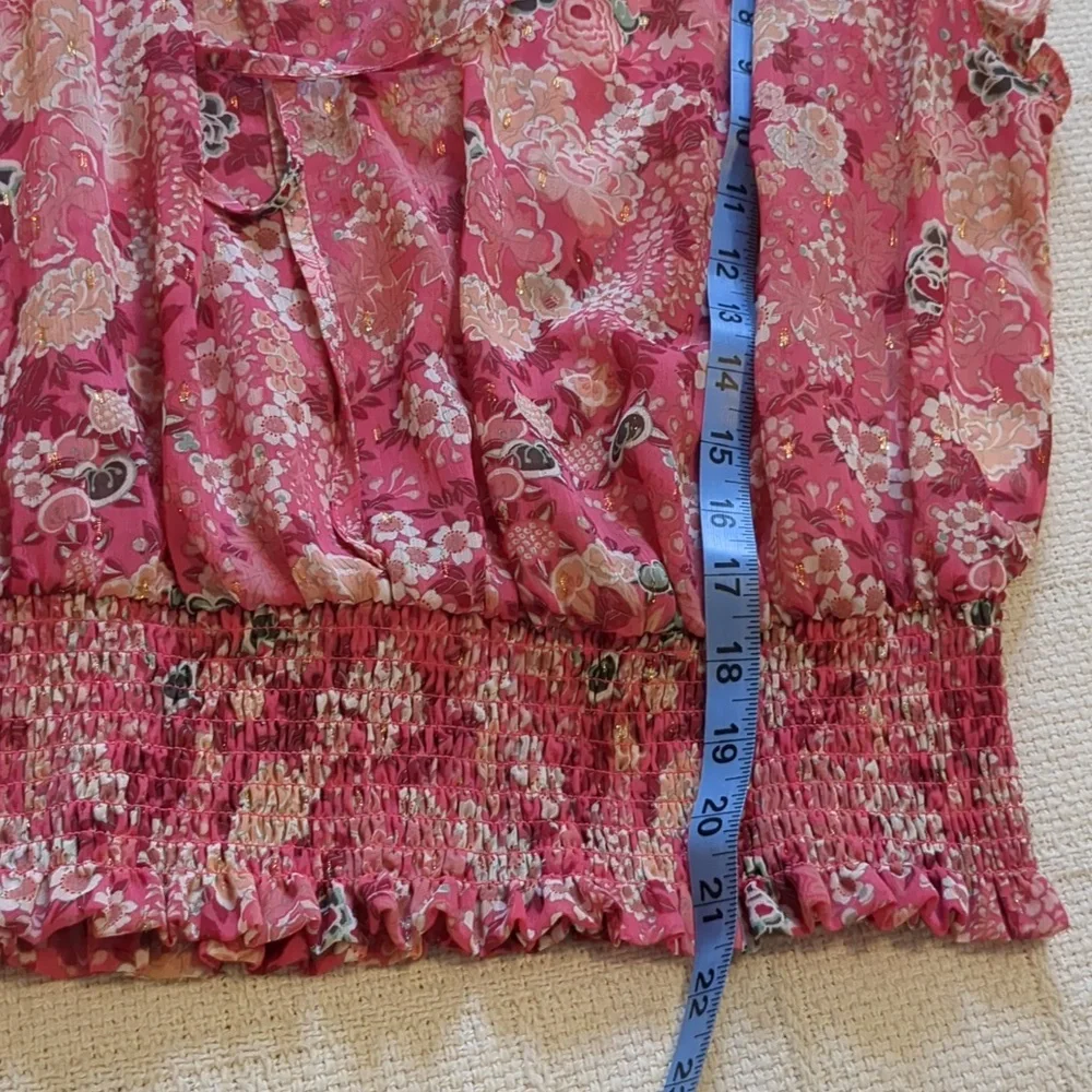 Rachel Zoe Pink Floral Crop Top - Picture 8 of 9